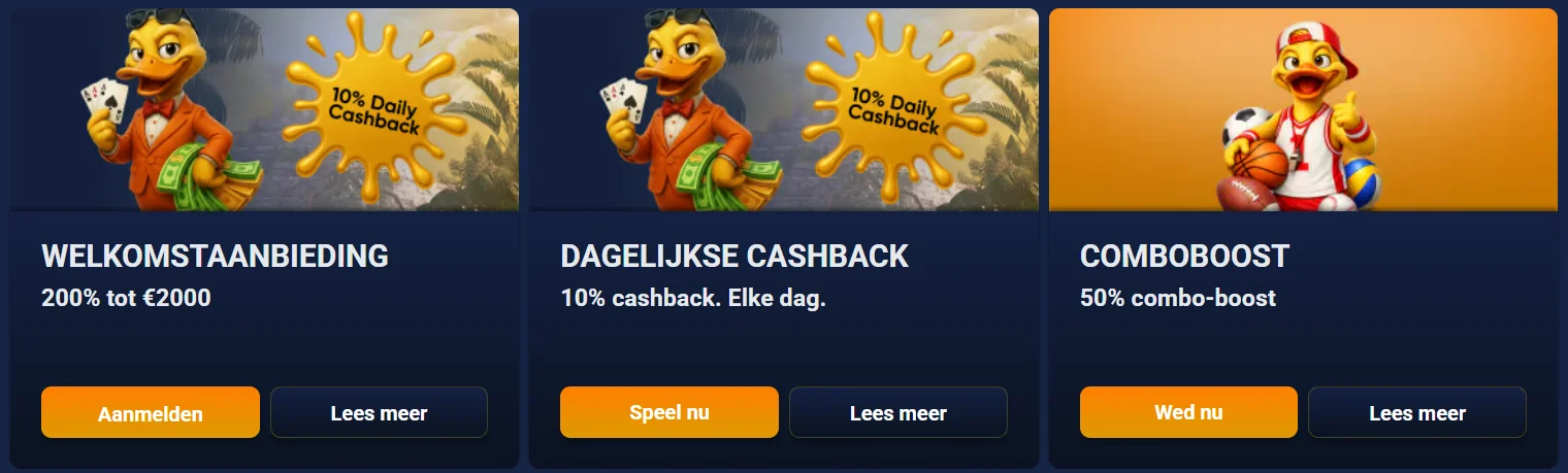 ReelDuck Casino Bonussen